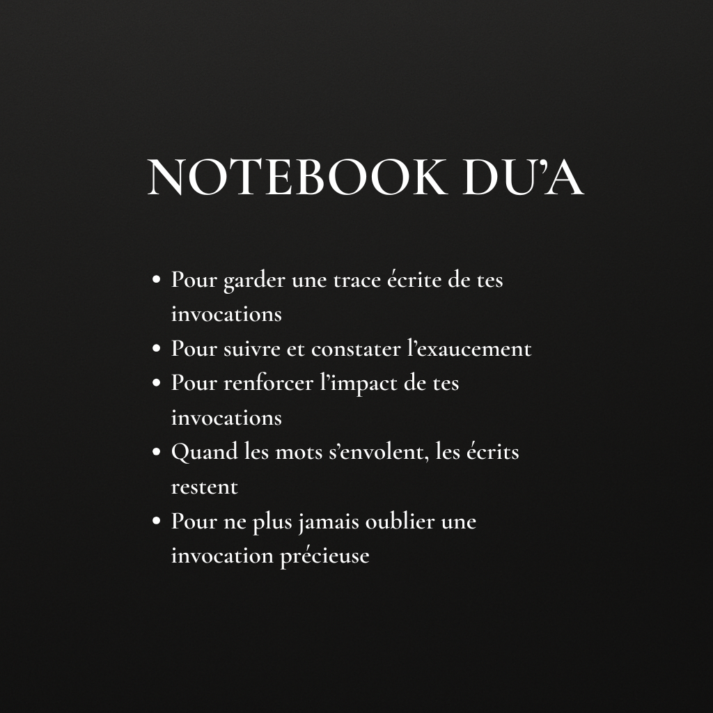 NOTEBOOK DU'A BLACK